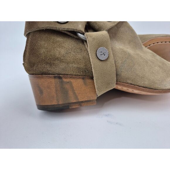 Zadig & Voltaire Women's Khaki Sonlux Ankle Boots Suede Harness Size 36 - Picture 5 of 7